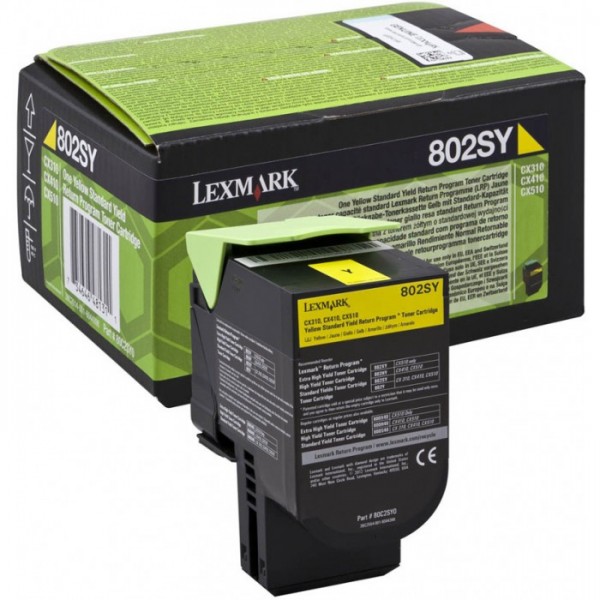 Cartus toner return program 80C2SY0 (802SY) galben Lexmark 2000 pagini
