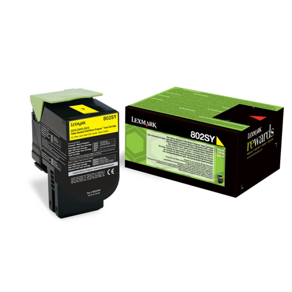 Cartus toner 80C2SYE (802SY) galben Lexmark 2000 pagini