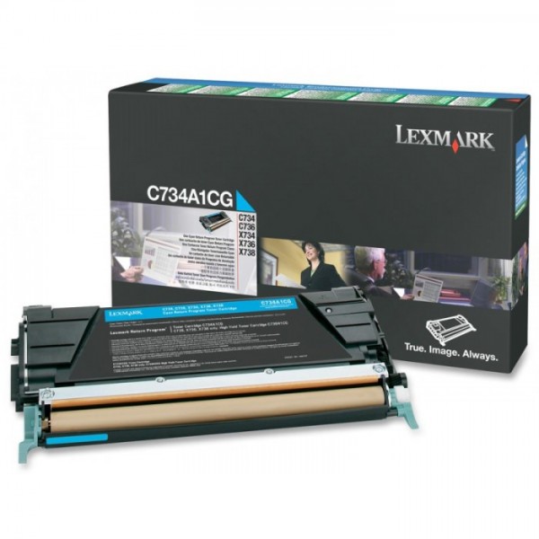 Cartus toner return program C734A1CG cyan Lexmark 6000 pagini