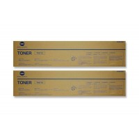 Set Cartuse toner Konica-Minolta Original 2x TN712 Negru, 80000 pagini si USB Stick