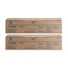 Set Cartuse toner Konica-Minolta Original 2x TN-213Y Galben, 38000 pagini si USB Stick