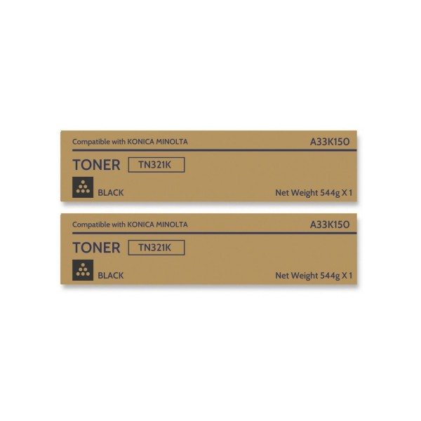 Set Cartuse toner Konica-Minolta Original 2x TN-321K Negru, 54000 pagini si USB Stick