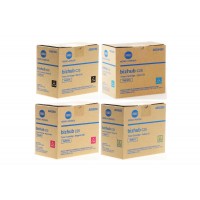 Set Cartuse toner Konica-Minolta Original 1x TNP27K Negru, 1x TNP27C Cyan, 1x TNP27M Magenta, 1x TNP27Y Galben, 18700 pagini si USB Stick
