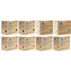 Set Cartuse toner Konica-Minolta Original 2x TNP27K Negru, 2x TNP27C Cyan, 2x TNP27M Magenta, 2x TNP27Y Galben, 37400 pagini si USB Stick