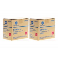 Set Cartuse toner Konica-Minolta Original 2x TNP27M Magenta, 9000 pagini si USB Stick