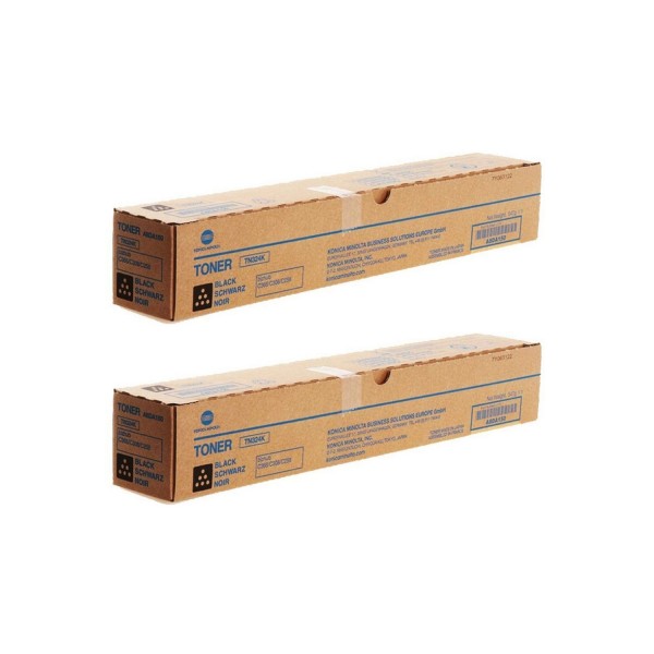 Set Cartuse toner Konica-Minolta Original 2x TN-324K Negru, 56000 pagini si USB Stick