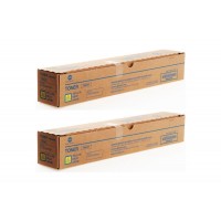 Set Cartuse toner Konica-Minolta Original 2x TN-324Y Galben, 52000 pagini si USB Stick