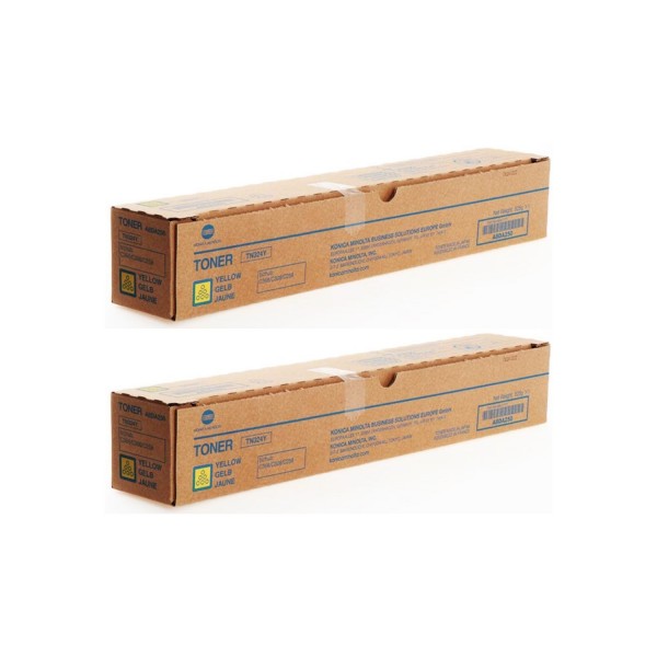 Set Cartuse toner Konica-Minolta Original 2x TN-324Y Galben, 52000 pagini si USB Stick
