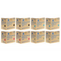 Set Cartuse toner Konica-Minolta Original 2x TNP50K Negru, 2x TNP50C Cyan, 2x TNP50M Magenta, 2x TNP50Y Galben, 40000 pagini si USB Stick