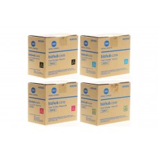 Set Cartuse toner Konica-Minolta Original 1x TNP51K Negru, 1x TNP51C Cyan, 1x TNP51M Magenta, 1x TNP51Y Galben, 20000 pagini si USB Stick