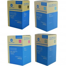 Set Cartuse toner Konica-Minolta Original 1x TN81K Negru, 1x TN81C Cyan, 1x TN81M Magenta, 1x TN81Y Galben, 40000 pagini si USB Stick
