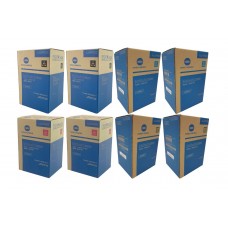 Set Cartuse toner Konica-Minolta Original 2x TN80K Negru, 2x TN80C Cyan, 2x TN80M Magenta, 2x TN80Y Galben, 80000 pagini si USB Stick