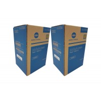 Set Cartuse toner Konica-Minolta Original 2x TN80C Cyan, 18000 pagini si USB Stick