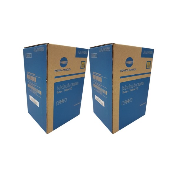 Set Cartuse toner Konica-Minolta Original 2x TN80C Cyan, 18000 pagini si USB Stick