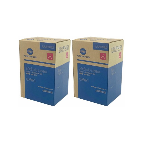 Set Cartuse toner Konica-Minolta Original 2x TN80M Magenta, 18000 pagini si USB Stick