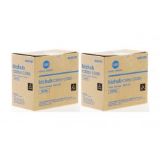 Set Cartuse toner Konica-Minolta Original 2x TNP48K Negru, 20000 pagini si USB Stick