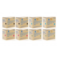 Set Cartuse toner Konica-Minolta Original 2x TNP48K Negru, 2x TNP48C Cyan, 2x TNP48M Magenta, 2x TNP48Y Galben, 80000 pagini si USB Stick