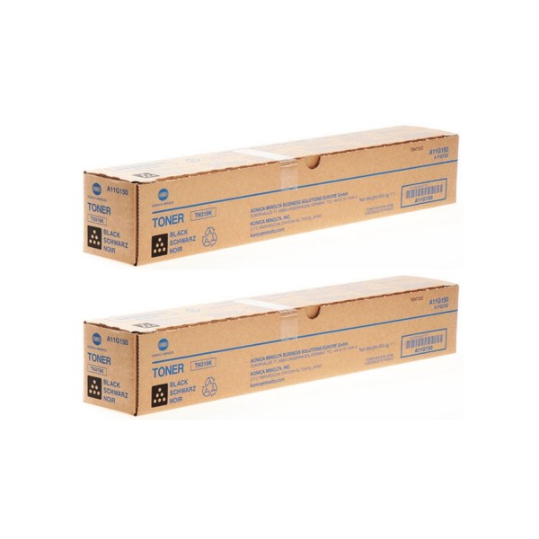 Set Cartuse toner Konica-Minolta Original 2x TN-319K Negru, 58000 pagini si USB Stick