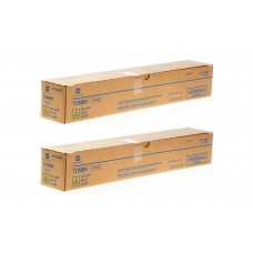Set Cartuse toner Konica-Minolta Original 2x TN-319Y Galben, 52000 pagini si USB Stick