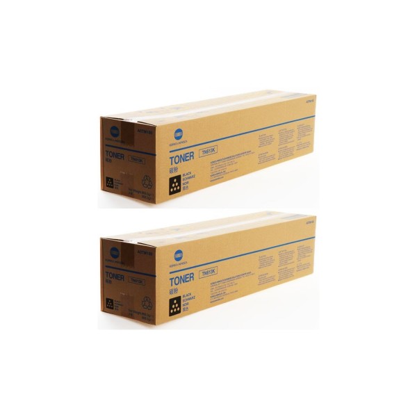 Set Cartuse toner Konica-Minolta Original 2x TN-613K Negru, 90000 pagini si USB Stick
