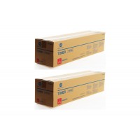 Set Cartuse toner Konica-Minolta Original 2x TN-613M Magenta, 60000 pagini si USB Stick