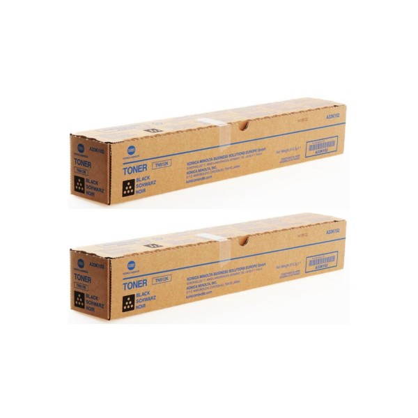 Set Cartuse toner Konica-Minolta Original 2x TN512K Negru, 55000 pagini si USB Stick