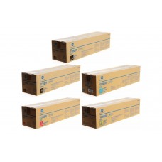 Set Cartuse toner Konica-Minolta Original 2x TN711K Negru, 1x TN711C Cyan, 1x TN711M Magenta, 1x TN711Y Galben, 188900 pagini si USB Stick