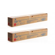 Set Cartuse toner Konica-Minolta Original 2x TN514M Magenta, 52000 pagini si USB Stick
