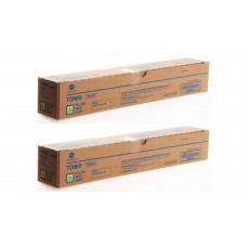 Set Cartuse toner Konica-Minolta Original 2x TN514Y Galben, 52000 pagini si USB Stick