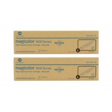 Set Cartuse toner Konica-Minolta Original 2x A0V301H Negru, 5000 pagini si USB Stick