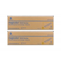 Set Cartuse toner Konica-Minolta Original 2x A0V305H Galben, 3000 pagini si USB Stick
