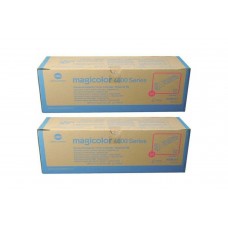 Set Cartuse toner Konica-Minolta Original 2x A0DK351 Magenta, 8000 pagini si USB Stick