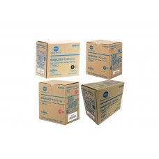 Set Cartuse toner Konica-Minolta Original 1x TNP-18K Negru, 1x TNP-18C Cyan, 1x TNP-18M Magenta, 1x TNP-18Y Galben, 24000 pagini si USB Stick