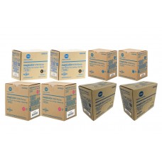 Set Cartuse toner Konica-Minolta Original 2x TNP-18K Negru, 2x TNP-18C Cyan, 2x TNP-18M Magenta, 2x TNP-18Y Galben, 48000 pagini si USB Stick