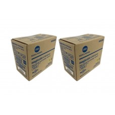 Set Cartuse toner Konica-Minolta Original 2x TNP-18Y Galben, 12000 pagini si USB Stick