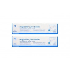 Set Cartuse toner Konica-Minolta Original 2x 8938-624 Cyan, 24000 pagini si USB Stick