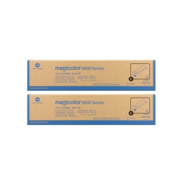 Set Cartuse toner Konica-Minolta Original 2x A0D7153 Negru, 52000 pagini si USB Stick