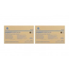 Set Cartuse toner Konica-Minolta Original 2x A0FP022 Negru, 38000 pagini si USB Stick