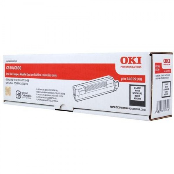 Cartus toner 44059108 negru OKI 8000 pagini