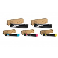 Set 5 Cartuse Toner Original Xerox 2x106R01526 Negru, 1x106R01523 Cyan, 1x106R01524 Magenta, 1x106R01525 Galben, 72000 pagini, USB Stick