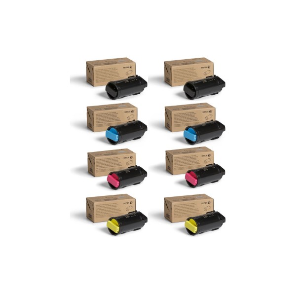 Set 8 Cartuse Toner Original Xerox 2x106R03939 Negru, 2x106R03936 Cyan, 2x106R03937 Magenta, 2x106R03938 Galben, 134600 pagini, USB Stick