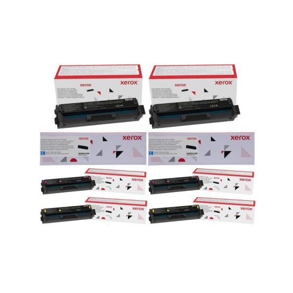 Set 8 Cartuse Toner Original Xerox 2x006R04387 Negru, 2x006R04388 Cyan, 2x006R04389 Magenta, 2x006R04390 Galben, 12000 pagini, USB Stick