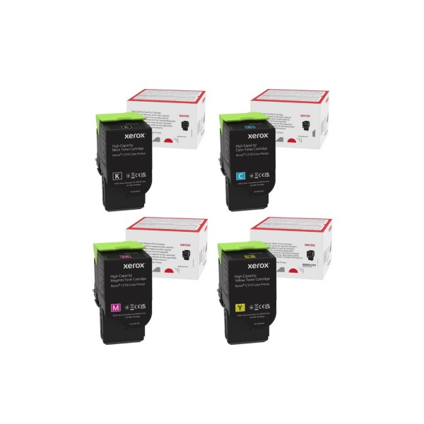 Set 4 Cartuse toner Original Xerox 1x006R04368 Negru, 1x006R04369 Cyan, 1x006R04370 Magenta, 1x006R04371 Galben, 24500 pagini, USB Stick