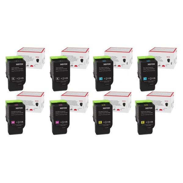 Set 8 Cartuse Toner Original Xerox 2x006R04368 Negru, 2x006R04361 Cyan, 2x006R04362 Magenta, 2x006R04363 Galben, 28000 pagini, USB Stick