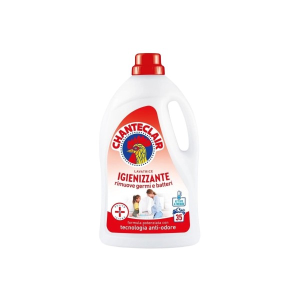 Detergent Lichid Chanteclair Igienizzante Anti-Odore 1.575L, 35 Spalari, pentru Rufe Albe si Colorate