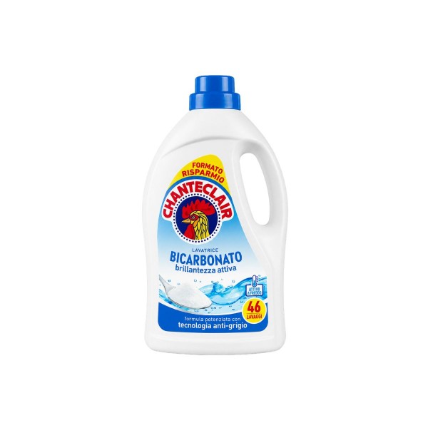 Detergent Lichid Chanteclair Bicarbonat Anti Grigio 2.07L, 46 Spalari, pentru Rufe Albe si Colorate