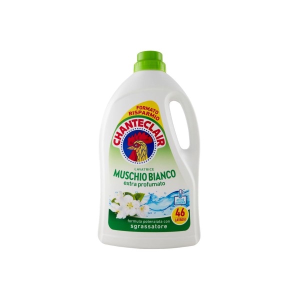 Detergent Lichid Chanteclair Muschio Bianco 2.07L, 46 Spalari, pentru Rufe Albe si Colorate