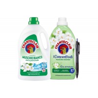 Set Chanteclair Muschio Bianco Detergent Lichid 35 Spalari + Balsam 57 Spalari + Pix Uni-ball Jetstream