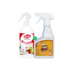 Set profesional Odorizant cameră și interior auto Cherry Bergamote – Cireșe cu bergamotă proaspătă + Soluție curățare și întreținere lemn 500ml