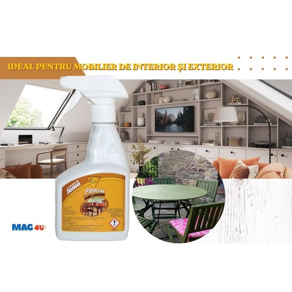 Soluție Profesională Curățare și Lustruire Mobilă din Lemn 500ml – Spray pentru Întreținere Mobilier Mat și Lucios